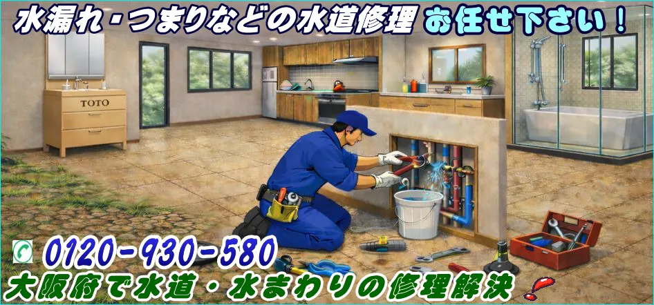 大阪府からの水道修理